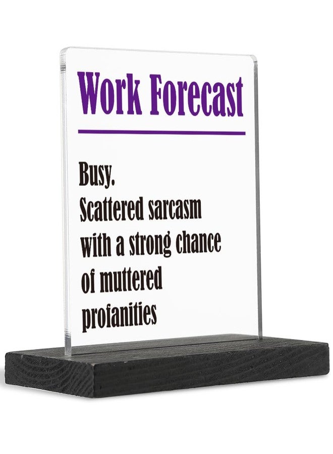 THRXOBN Cute Desk Decor for Coworker, Funny Profanity Gift for Work Colleague, Employee, Joke Birthday Office Gift for Coworker,Transparent Acrylic Desk Decoration, WYZ1 - Image 1